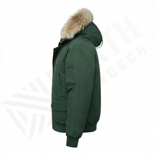 Parka en duvet à capuche en fourrure, style homme, grande taille, veste en plumes d'oie, vêtements d'extérieur d'hiver, longs manteaux matelassés, coupe-vent thermique - Product Image 3