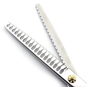 Kit de tijeras de adelgazamiento de dientes de doble cara de acero inoxidable 440C de 7,0 pulgadas de alta calidad profesional para el cuidado de mascotas - Product Image 3