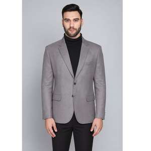 Blazer en laine gris pour homme très demandé, tendance, à deux boutons, pour les professionnels, disponible à un prix raisonnable - Product Image 1