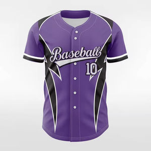 Maillot de baseball et softball au design unique, vêtement de sport d'extérieur, motif uni, 100 % polyester, respirant, séchage rapide, col en V, personnalisable - Product Image 6