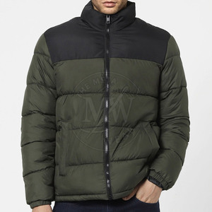 2025 Venta en línea Chaquetas acolchadas casuales El mejor material de cuello alto con logotipo frontal personalizable para la etiqueta privada de invierno - Product Image 1