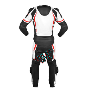 Combinaison 2 pièces en cuir de moto pour hommes anti-chute et résistante à l'usure Combinaison en cuir de moto pour hommes Combinaison de course rembourrée - Product Image 2
