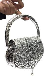 Luxury Brass Metal <b>Clutch</b> for Wedding Events Vintage Brass <b>Clutch</b> <b>Bag</b> with Engraved Design Handcrafted Brass for Elegant Look - Product Image 4