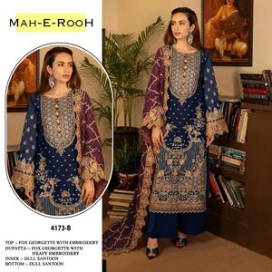 Shalwar Kameez Dupatta personnalisé pour femmes avec manches longues brodées Derniers vêtements de fête indiens pakistanais en vente maintenant! - Product Image 4