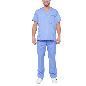 Latest Arrival Men's <b>Scrubs</b> <b>Top</b> Pocket V-Neck Uniforms Athletic Fit Anti Pilling Medical <b>Scrubs</b> Male Staff Uniform <b>Top</b> Discount - Product Image 1
