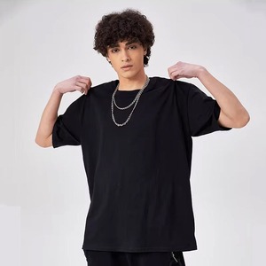 Camiseta para hombre Impresión al por mayor a pedido Personalizada de gran tamaño Buena calidad Camiseta simple Algodón pesado Camiseta Lisa A granel 100% algodón - Product Image 1