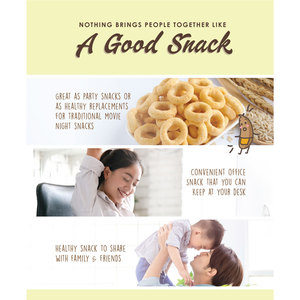 Kosher Low-Fat Crispy Baked Brown Rice Ring Snack <b>Sweet</b> & Salty Soft-Hard Texture Wheat & Sugar <b>Bagged</b> - Product Image 5
