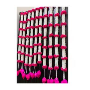 Guirnaldas de jazmín Mogra con caléndula para boda india, Haldi, Mehndi, telón de fondo de boda musulmana decoración Ganpati - Product Image 4