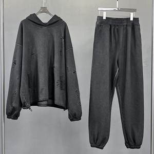 Sudaderas con capucha y pantalones de chándal unisex, ropa de calle con logotipo personalizado, conjunto de sudadera y Jogger, envío DDP - Product Image 3