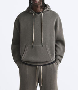 Vente en gros de survêtements de sport pour hommes avec logo vierge solide pour l'hiver/Ensemble sweat à capuche et jogging avec broderie imprimée - Product Image 6