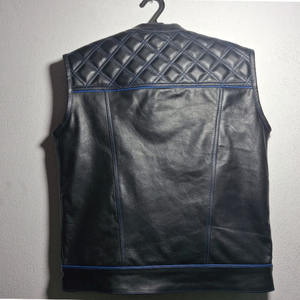 Chaleco de cuero para motocicleta con botones de invierno 2025 para hombre, estilo callejero, ecológico, informal, a la moda, nuevo precio al por mayor, alto - Product Image 2