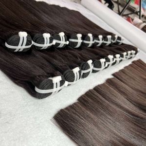 Natural Bone Straight Hair from 8"-40" Bone Straight Bundles Hair Extensions Raw Hair Super Double Drawn Wholesale Price - Product Image 2