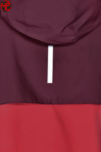 Veste à capuche coupe-vent à couleurs bloquées avec logo personnalisé, manteau avec fermeture à glissière, veste en nylon tendance pour camp en plein air pour hommes - Product Image 5