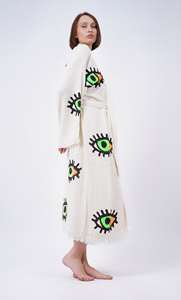 Vestido de playa con bordado suelto, Poncho nacional de verano, ropa de caftán, bata de manga corta de murciélago para mujer, ropa - Product Image 5