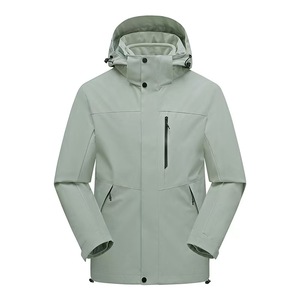 Chaqueta de Invierno de Alta Calidad para Adultos, Traje de Asalto de Carcasa Dura, Cortavientos, Impermeable, con Capucha, Bolsillos con Cremallera, Ropa Abrigada para Senderismo - Product Image 4