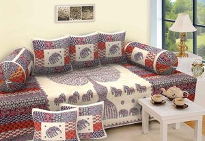 ชุดเครื่องนอนผ้าฝ้าย8ชิ้นที่สง่างามพร้อมพิมพ์ลายสัตว์ Sanganeri 200TC อินเดียพิมพ์ลายสัตว์ชุดเครื่องนอนสำหรับตกแต่งบ้านทุกฤดูไอเดียของขวัญ - Product Image 5