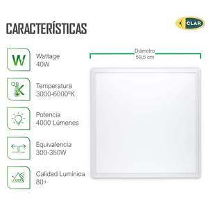 LED <b>Panel</b> <b>Light</b> Fixture with IP20 Rating - Product Image 3