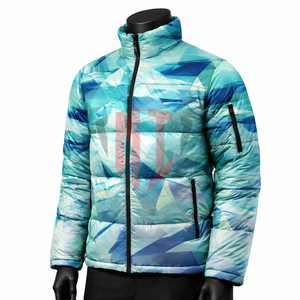 Chaquetas Acolchadas Personalizadas al por Mayor, Chaqueta Acolchada Estampada para Hombre de Alta Calidad, Chaqueta de Invierno Acolchada con Patrón Geométrico - Product Image 3