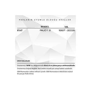 Varilla Medidora de Aceite de Motor para Fiat Palio 1.2 Fabricada en Turquía - Product Image 2