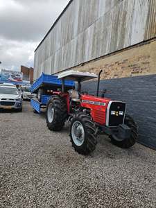 Used Massey Ferguson 385 4WD Wheel Tractor <b>Farm</b> Tractor With <b>Trailer</b> for Field Work - Product Image 2