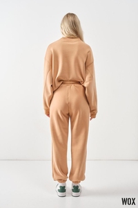 ชุดวอร์มผู้หญิงไซส์ใหญ่ ผ้าฝ้ายออร์แกนิค 100% ระบายอากาศได้ดี เป็นมิตรกับสิ่งแวดล้อม ชุดฤดูหนาวหลากสี สองชิ้น กางเกงจ็อกเกอร์ขาจั๊มพ์ - Product Image 5