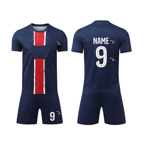 Conjunto de Camiseta y Pantalones Cortos de Fútbol Personalizados para Hombre, Transpirables, de Secado Rápido, Uniforme de Fútbol de Poliéster de 180 g, Impresión Digital, Nombre Personalizado - Product Image 1