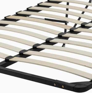 Vinahardware Cadre de lit King Size pour meubles-Lit plate-forme industriel en acier avec lattes en bois, conception sans bruit pour usage domestique - Product Image 5