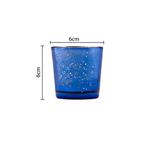 เชิงเทียนแก้วเคลือบสารปรอทงานประดิษฐ์ทำมือทันสมัยสำหรับตกแต่งโต๊ะเทียนทีไลท์ - Product Image 6