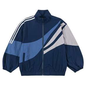 Coupe-vent coupe-vent de style de rue pour hommes avec logo personnalisé veste en nylon d'hiver avec fermeture à glissière avant à blocs de couleurs 2026 - Product Image 2