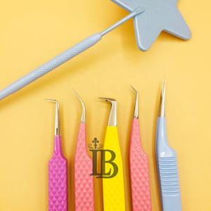 Pinces à extensions de cils Star Mirror mink, pinces de couleur personnalisée, pinces de haute qualité, emballage avec logo, pointe en fibre gratuite - Product Image 3