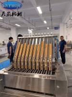 Machine à biscuits Skywin pour la fabrication de biscuits fourrés au chocolat, machine à sandwichs, machine à biscuits