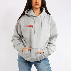 Nouvel arrivage 2025 100% sweat à capuche pour femme en coton tenue décontracté d'hiver DTF personnalisé imprimé Logo surdimensionné sweat à capuche et sweat-shirt pour femme - Product Image 6