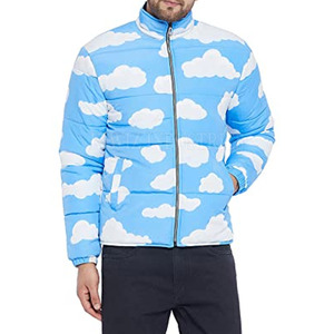 Printed Puffer <b>Jackets</b> Factory Winter New Arrival <b>Long</b> Sleeve Puffer <b>Men</b> <b>Jacket</b> With Customized Logo - Product Image 1
