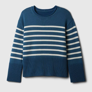 Suéter de Punto de Alta Calidad al por Mayor para Mujer, 100% Algodón, Ecológico, Casual, Holgado, de Manga Larga y Cuello Redondo - Product Image 1