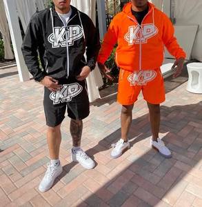 Custom Logo <b>Men</b> <b>Jacket</b> Shorts Reflect Sweatsuit Brand <b>Summer</b> Clothing Outfits Casual Two Piece <b>Mens</b> Reflective Tracksuit Sets - Product Image 2