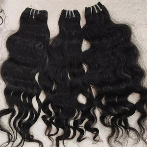 Machine à cheveux bruts non traités double trame Faisceau, Cheveux humains indiens vierges purs Cheveux alignés sur les cuticules, Cheveux vendeurs simples - Product Image 5