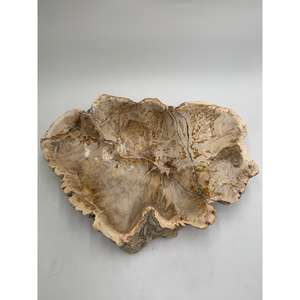 Vase en bois pétrifié naturel fait main jusqu'à 40 cm, décoration intérieure de luxe avec grande coupelle décorative - Product Image 4