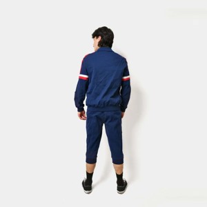 80S คลาสสิกสตรีทแวร์สีน้ำเงินชุดวอร์มวินเทจได้รับแรงบันดาลใจจากชุดกีฬาย้อนยุคสำหรับผู้ชายและผู้หญิงเหมาะสำหรับสวมใส่สบายๆและในเมือง - Product Image 4