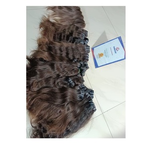 Extensions de cheveux soyeux et doux alignés de cuticules naturelles ondulées brutes vierges non transformées de haute qualité de l'Inde du Sud - Product Image 4