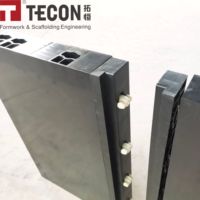 Coffrage en plastique ABS Tecon, haute résistance, réutilisable, léger, assemblage facile, 80-100 utilisations pour murs, poutres, dalles, garantie 1 an