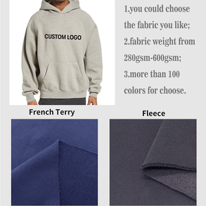 Sudadera con Capucha de Felpa Gruesa y Pesada de Algodón para Hombre, Tejido de Punto Sólido de 220 g, de Alta Calidad, Personalizable, Talla Grande - Product Image 3