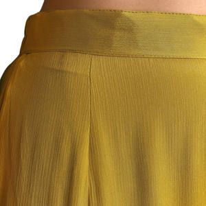 Costume Kurta Sharara en soie moutarde avec paillettes et broderie Cutdana pour mariages en gros, réceptions Sangeet et OEM Ethnic - Product Image 6