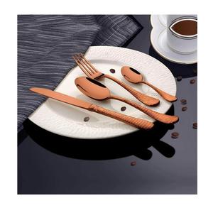 LOW quantité minimale de commande Meilleur ensemble de couverts en vrac en acier miroir couleur cuivre avec boîte Ensemble de couverts fabriqués à la main - Product Image 1