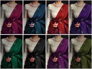 Nhà Máy Trực Tiếp Cung Cấp Mềm Muslin Cotton Lụa Màu Đỏ <span class=keywords><strong>Saree</strong></span> Với Đầy Đủ Tay Áo Áo Cho Phụ Nữ Dân Tộc Mặc Đám Cưới <span class=keywords><strong>Saree</strong></span> - Product Image 5