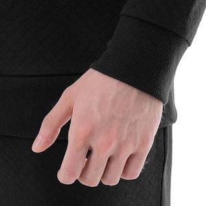 Custom Winter Men's Sweatshirt New <b>Fleece</b> Terry Embossed <b>Black</b> Sublimation Winter Plain Dyed Custom Men's Sweatshirts - Product Image 6