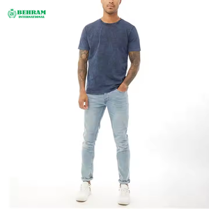 T-shirt Homme Coupe Droite Épaules Tombantes 240 GSM Haute Qualité en Mélange Bambou/Coton Séchage Rapide Écologique Décontracté - Product Image 3
