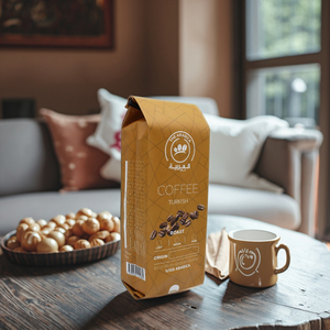 AT PACK Sac de café personnalisé 250g 500g 1kg Sac d'emballage debout à fond plat Sacs de café colombien avec valve et fermeture éclair - Product Image 6