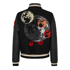 High Quality Huzaifa Men's Varsity <b>Jacket</b> Long Sleeved Baseball <b>Winter</b> Crop Plus Size Knitted Breathable Quick Dry Cotton Fleece - Product Image 5