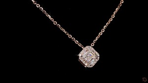 1,14 Ct Asscher Cut Lab Grown Diamond Collar 14K Rose Gold Colgante ligero Joyería elegante para el uso diario sofisticado - Product Image 5