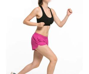 Short de gymnastique pour femmes Short de course d'entraînement 100% Polyester taille haute respirant entraînement taille élastique Sports Yoga Shorts pour femmes - Product Image 5